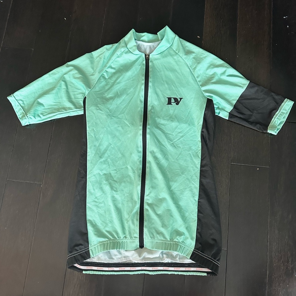Mint Green and Black Cycling Jersey